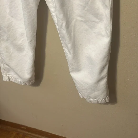 Free‎ People Margate White Pleated Paper Bag high Waist Trouser Pants white - Picture 6 of 12